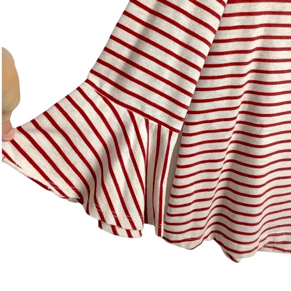 Anthropologie Deletta Celina Striped Top With Bell Sleeves Size Small - Picture 5 of 8